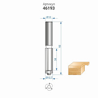 Фреза Энкор 46193 кромочная прямая ф12,7х38 мм хвостовик. 12 мм от Водопад  фото 4