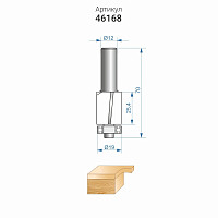 Фреза Энкор 46168 кромочная прямая ф19х25,4 мм хвостовик. 12 мм от Водопад  фото 4