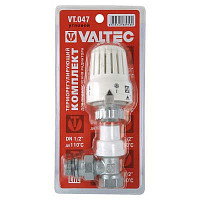 Комплект Valtec клапан + термоголовка 1/2" ВР-НР угловой от Водопад  фото 1
