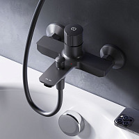 Смеситель для ванны и душа Am.Pm X-Joy TouchReel F85A10522 черный от Водопад  фото 2