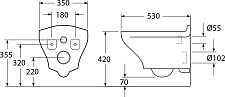 Унитаз подвесной Gustavsberg Estetic GB1183300S3030 безободковый, C+ белый матовый, с сидением микролифт от Водопад  фото 4