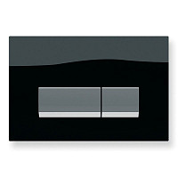Кнопка смыва Koller Pool Integro Black Glass к инсталляции Alcora ST1200, черная от Водопад  фото 1