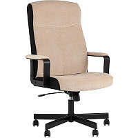 Кресло руководителя Stool Group TopChairs ST-DOMINGO спинка и сиденье песочная ткань Light-21, крестовина метал от Водопад  фото 1