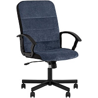 Кресло компьютерное Stool Group TopChairs ST-TRACER спинка и сиденье темно-синяя ткань Light-27, крестовина металл от Водопад  фото 1