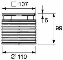 Декоративная решетка Tece 3660009 100 мм в стальной рамке с фиксаторами с монтажным элементом от Водопад  фото 2