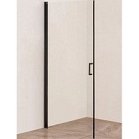 Душевая дверь Orange E05-100tb распашная универсальная 100х190 см, черный от Водопад  фото 1