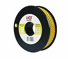 Маркер кабельный HLT 084-08-24 МК1- 2,5 мм, символ "9" желтый, 1000 шт от Водопад  фото 1