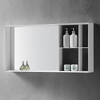 Зеркальный шкаф Abber Stein AS6639 100х50 см, цвет белый от Водопад  фото 1