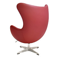 Кресло Bradex Egg Chair красный, натуральная кожа от Водопад  фото 4