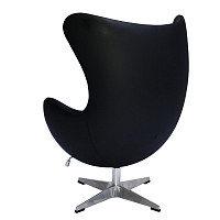 Кресло Bradex Egg Chair чёрный, натуральная кожа от Водопад  фото 4