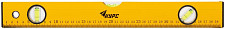 Уровень Курс Лайт 18012 3 глазка, желтый корпус, шкала 400 мм от Водопад  фото 1
