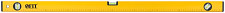 Уровень FIT Старт 18135 3 глазка, желтый корпус, фрезер. рабочая грань, магниты, шкала 1200 мм от Водопад  фото 1