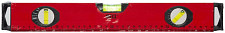 Уровень FIT Бизон 18141 3 глазка, красный корпус, магнитная полоса, ручки, шкала 400 мм от Водопад  фото 2