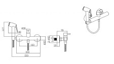 Смеситель для душа Bravat D9140CP-RUS с гигиеническим душем, хром от Водопад  фото 2