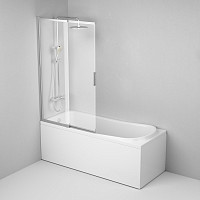 Набор AM.PM Like W80ASET-170SL: ванна 170х70, каркас, со шторкой, душевая система от Водопад  фото 1