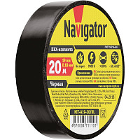 Изолента Navigator NIT-A19-20/BL 71110 ПВХ 19мм (рул.20м) черн. от Водопад  фото 2