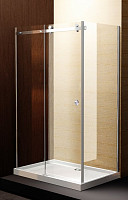 Душевой уголок Avek Gold 80х120х195, раздвижная дверь, стекло прозрачное, профиль хром, без поддона, левый от Водопад  фото 1