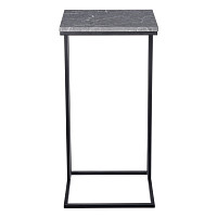 Придиванный столик Bradex Loft 35x35см, серый мрамор с чёрными ножками от Водопад  фото 2