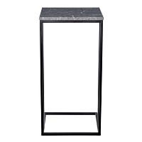 Придиванный столик Bradex Loft 35x35см, серый мрамор с чёрными ножками от Водопад  фото 4