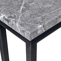Придиванный столик Bradex Loft 35x35см, серый мрамор с чёрными ножками от Водопад  фото 5