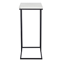 Придиванный столик Bradex Loft 50x30см, белый мрамор с черными ножками от Водопад  фото 2
