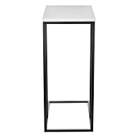 Придиванный столик Bradex Loft 50x30см, белый мрамор с черными ножками от Водопад  фото 4