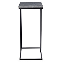 Придиванный столик Bradex Loft 50x30см, серый мрамор с чёрными ножками от Водопад  фото 2