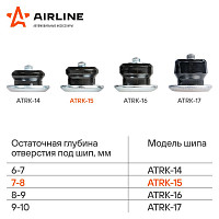 Шипы ремонтные Airline ATRK15 7-8 мм, 100 шт в пакете со стикером от Водопад  фото 3