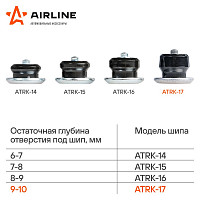 Шипы ремонтные Airline ATRK17 9-10 мм, 100 шт в пакете со стикером от Водопад  фото 3