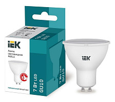 Лампа светодиодная IEK Eco LLE-PAR16-7-230-40-GU10, 7 Вт, PAR16 софит, 4000 К нейтральный белый GU10 от Водопад  фото 1