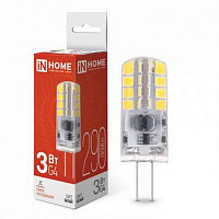 Лампа светодиодная In Home LED-JC, 4690612036021, 3 Вт, 4000 К, нейтральный белый G4 290 Лм 12В от Водопад  фото 1