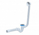 Обвязка для ванны Ани-пласт EC155S 1.1/2&quot; х40 мм click/clack, прямоточная, с гибкой трубкой 40/50, сетка