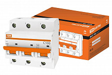 Автоматический выключатель Tdm ВА47-100 SQ0207-0077, 3Р, 100 А, 10 кА х-ка С от Водопад  фото 1