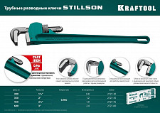 Трубный разводной ключ Kraftool STILLSON 2727-30 1.5" 300 мм от Водопад  фото 3