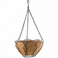 Кашпо подвесное 69001 Palisad, с кокосовой корзиной, диаметр 25 см от Водопад  фото 1