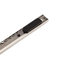 Нож Rexant 12-4906 с сегментированным лезвием 9 мм, корпус металлический, c клипсой от Водопад  фото 3
