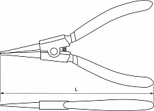Щипцы Thorvik ERSP180, прямые для стопорных колец с ПВХ рукоятками, разжим, 180 мм, 10-40 мм от Водопад  фото 2