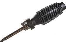 Отвертка 5 CrV бит FIT 56245, черная усиленная ручка с антискользящей накладкой от Водопад  фото 1