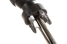 Отвертка 5 CrV бит FIT 56245, черная усиленная ручка с антискользящей накладкой от Водопад  фото 5