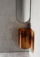 Раковина подвесная угловая Abber Kristall AT2705Opal 42,2х42,2х50, цвет коричневый от Водопад  фото 3