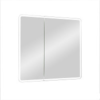 Зеркальный шкаф Континент Emotion 800х800, датчик движения, 2 полки, петли Firmax, пластиковый фасад от Водопад  фото 1