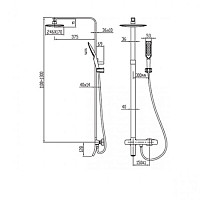 Душевая система Kaiser Zinger 35282 с термостатом, хром от Водопад  фото 2