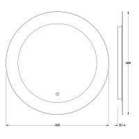 Зеркало настенное Evoform BY 2623 60х60 см с LED-подсветкой, сенсорный выключатель, Ledshine от Водопад  фото 3