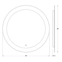 Зеркало настенное Evoform BY 2625 80х80 см с LED-подсветкой, сенсорный выключатель, Ledshine от Водопад  фото 3