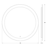 Зеркало настенное Evoform BY 2627 100х100 см с LED-подсветкой, сенсорный выключатель, Ledshine от Водопад  фото 3