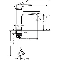 Смеситель для раковины Hansgrohe Metropol 32507140 с донным клапаном, бронза от Водопад  фото 2