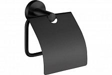 Держатель для туалетной бумаги с крышкой Ledeme L71703B, цвет черный от Водопад  фото 1