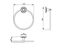 Полотенцедержатель, кольцо Timo Nelson 150050/00, цвет хром от Водопад  фото 2