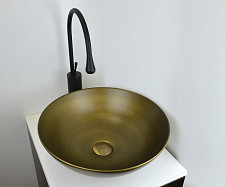 Раковина Bronze de Luxe Sphera 6203  405х405х150 на столешницу, цвет бронза от Водопад  фото 2