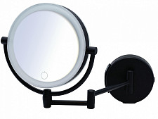 Зеркало косметическое подвесное Ridder Shuri О3211510 1х/5х-увелич. LED сенсор USB чёрный от Водопад  фото 1